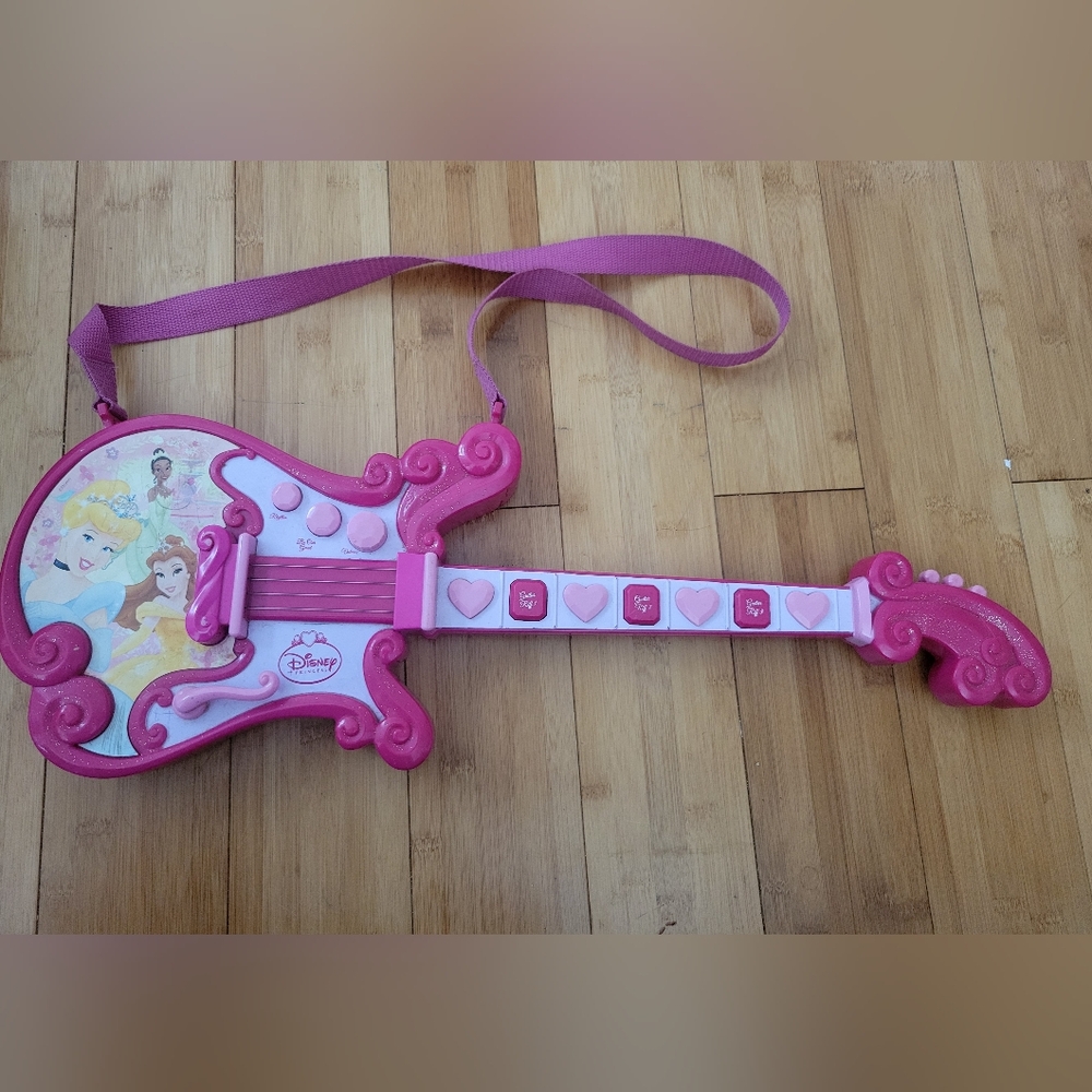 Disney Princess 24" Pink Electronic Battery Operated Toy Guitar
